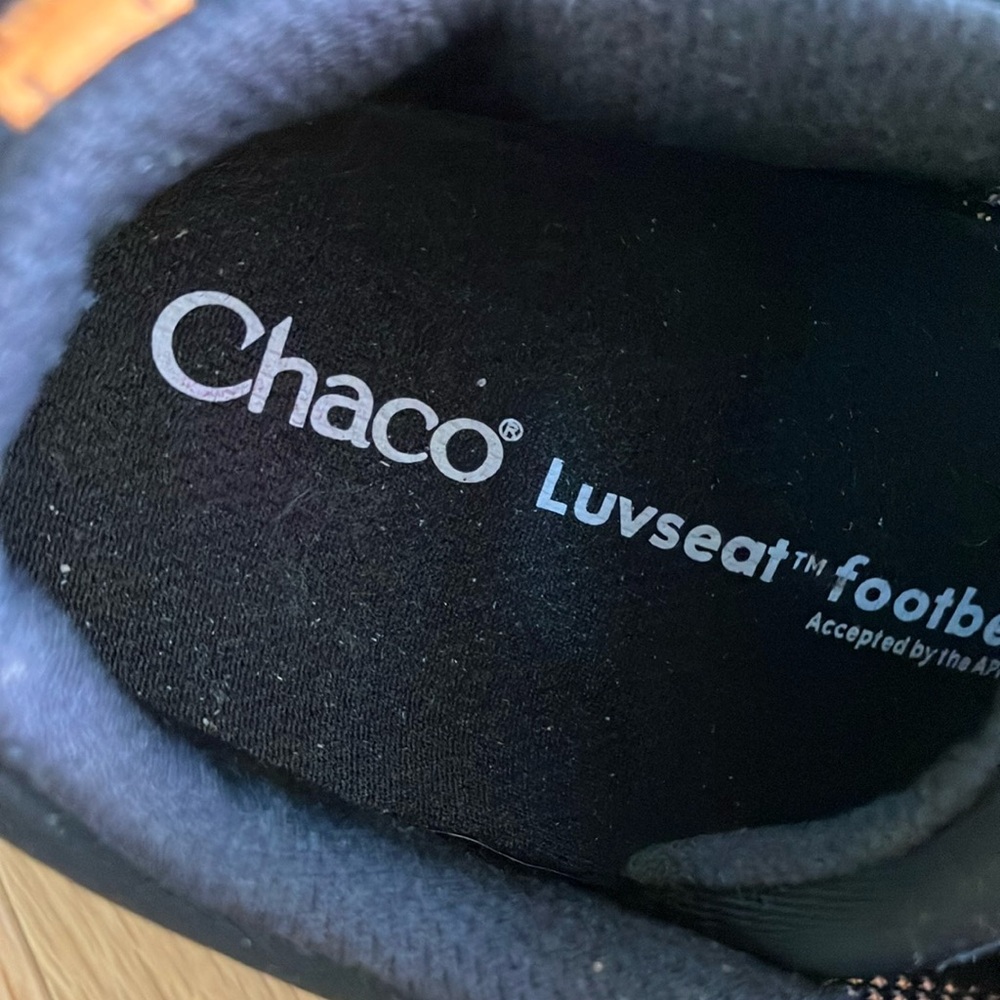 Chaco Black and Orange Athletic Shoes with Breathable Mesh - Picture 2 of 4